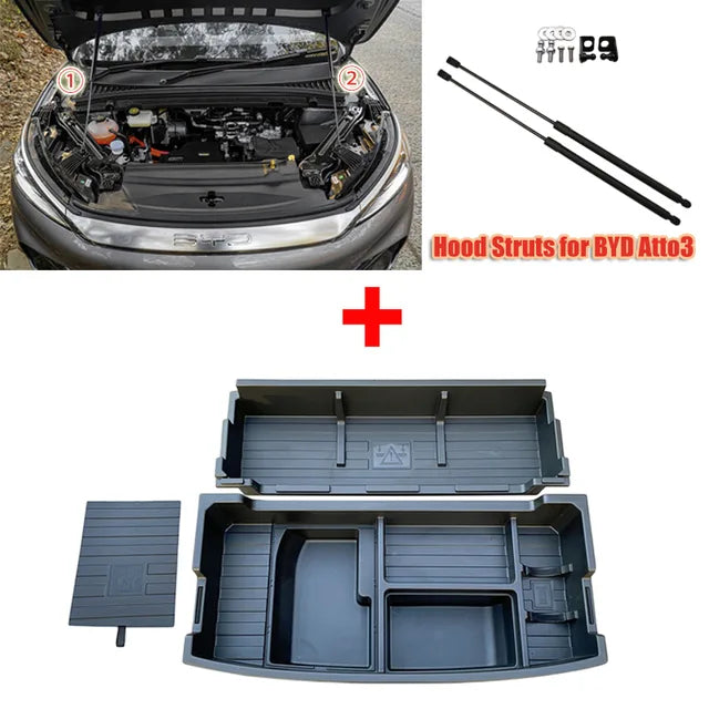 BYD ATTO 3 Hinten Trunk Organizer Box Yuan Plus Zubehör SUV Erweitern Lagerung Box