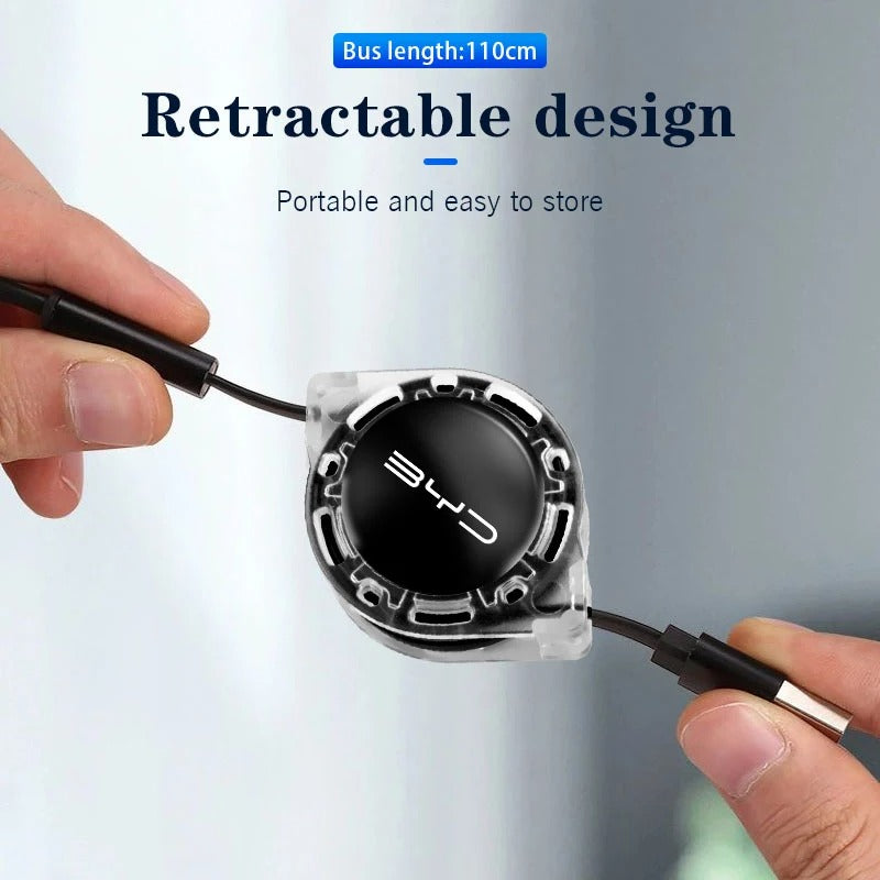 3 In 1 Fast Charger USB Data Cable For BYD