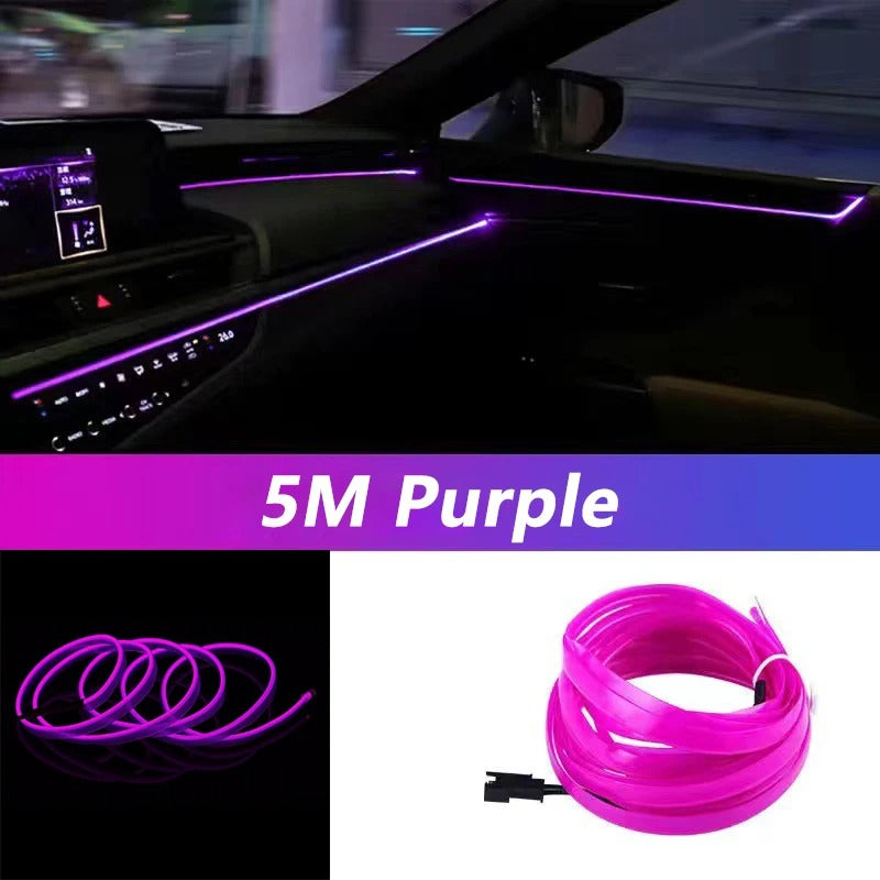 5M Led Strip Light Neon EL Wiring Decorative Lamp For BYD