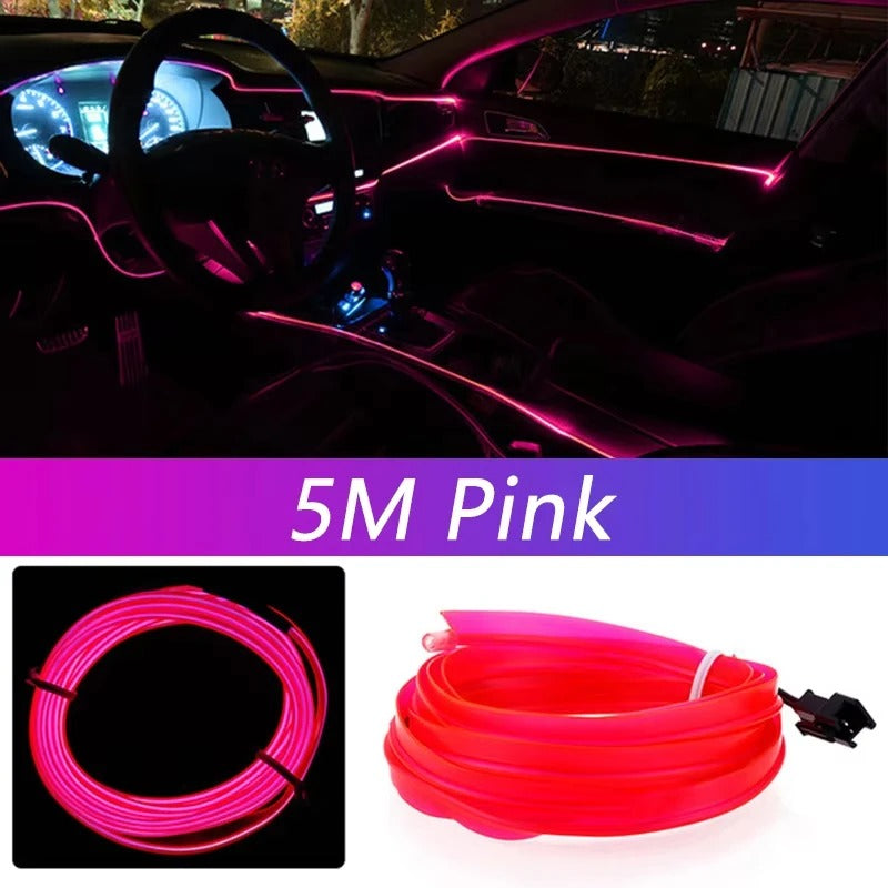 5M Led Strip Light Neon EL Wiring Decorative Lamp For BYD