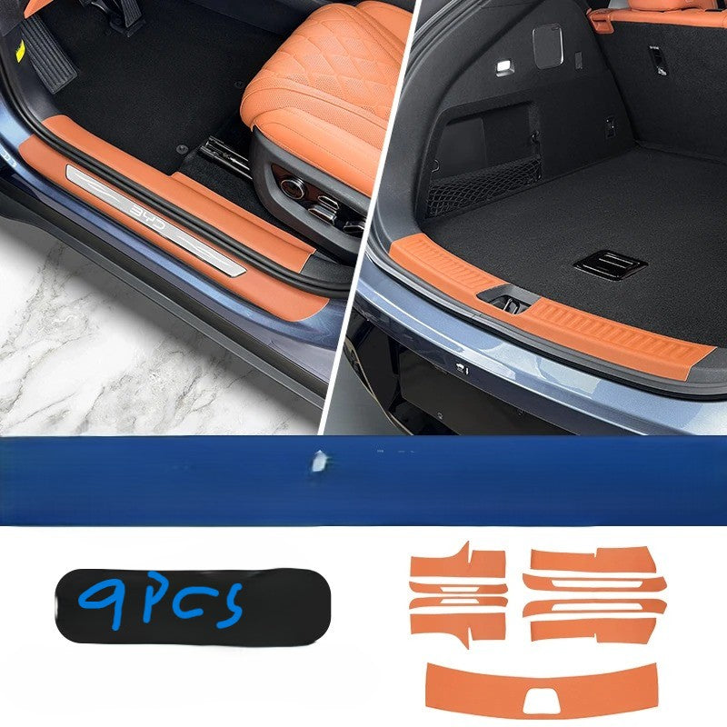 For BYD Sealion 7 Threshold Strip Leather Threshold Kick Pad