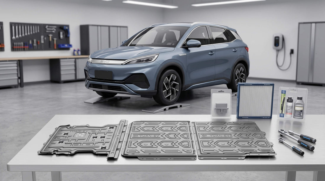 BYD ATTO 3 EVO accessories arranged for a new owner buying guide