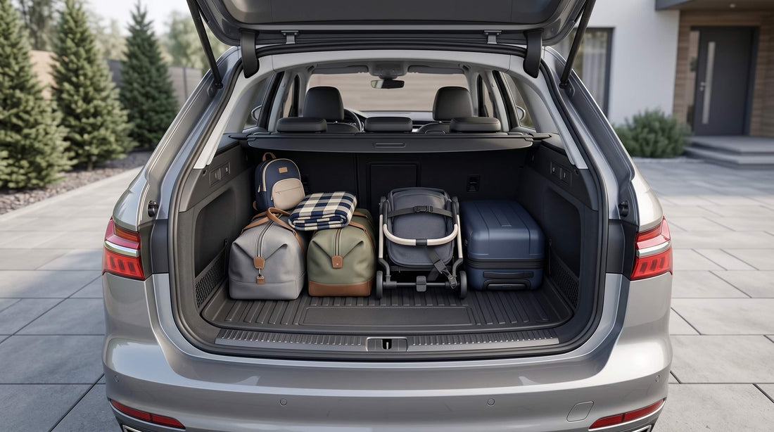 BYD Seal 6 DM-i Touring cargo area prepared for family travel with protective accessories
