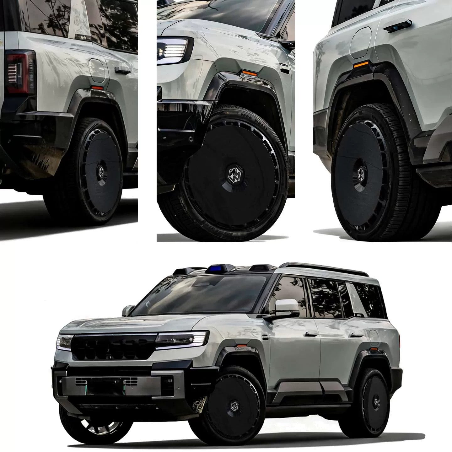 Custom Full Cover Wheel Hubcaps for Fangchengbao Bao 5 Bao 8 Titanium 3 and Titanium 7 Set of 4