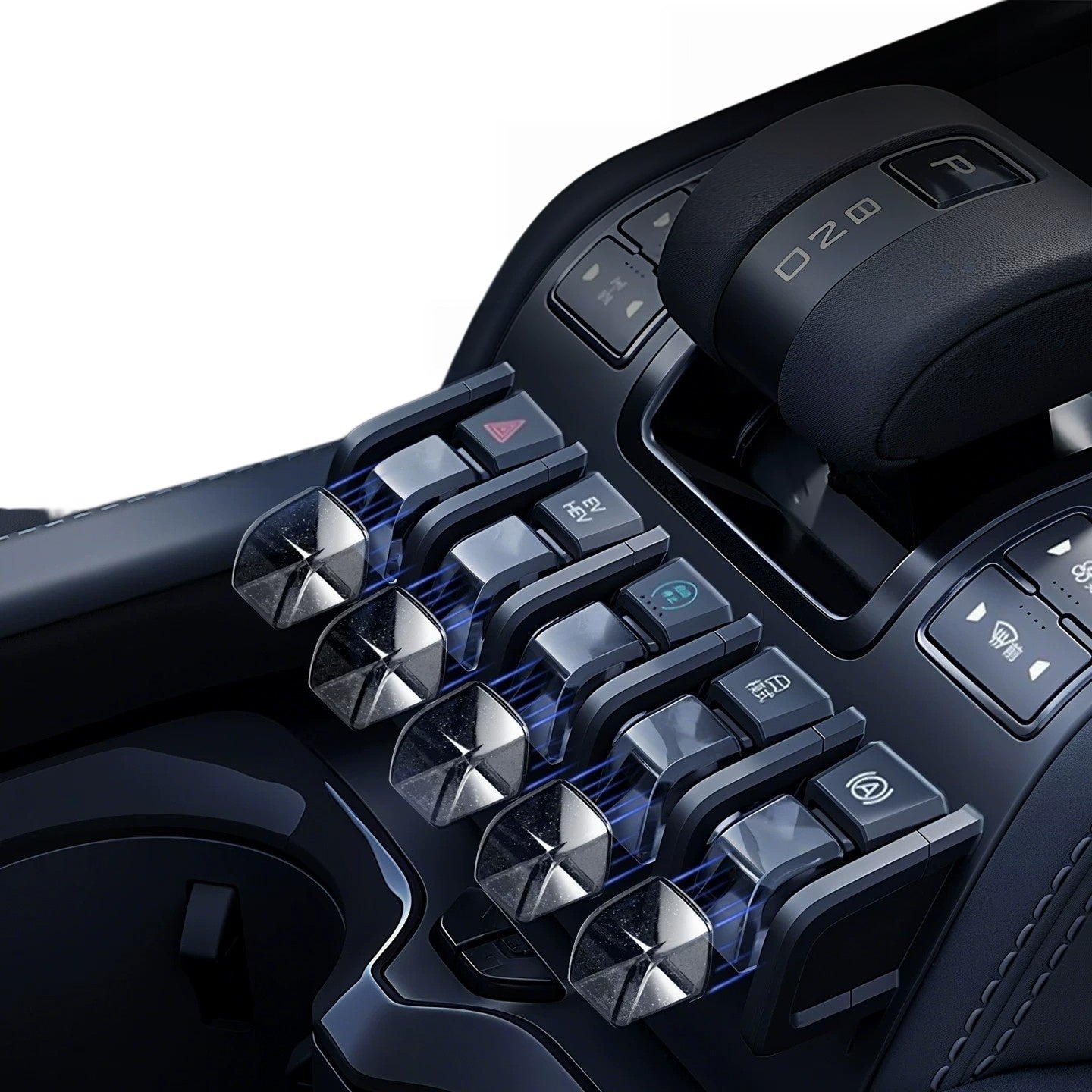 TPU Center Console Button Covers for Fangchengbao Bao 5 Bao 8 and Tai 3 Set of 5