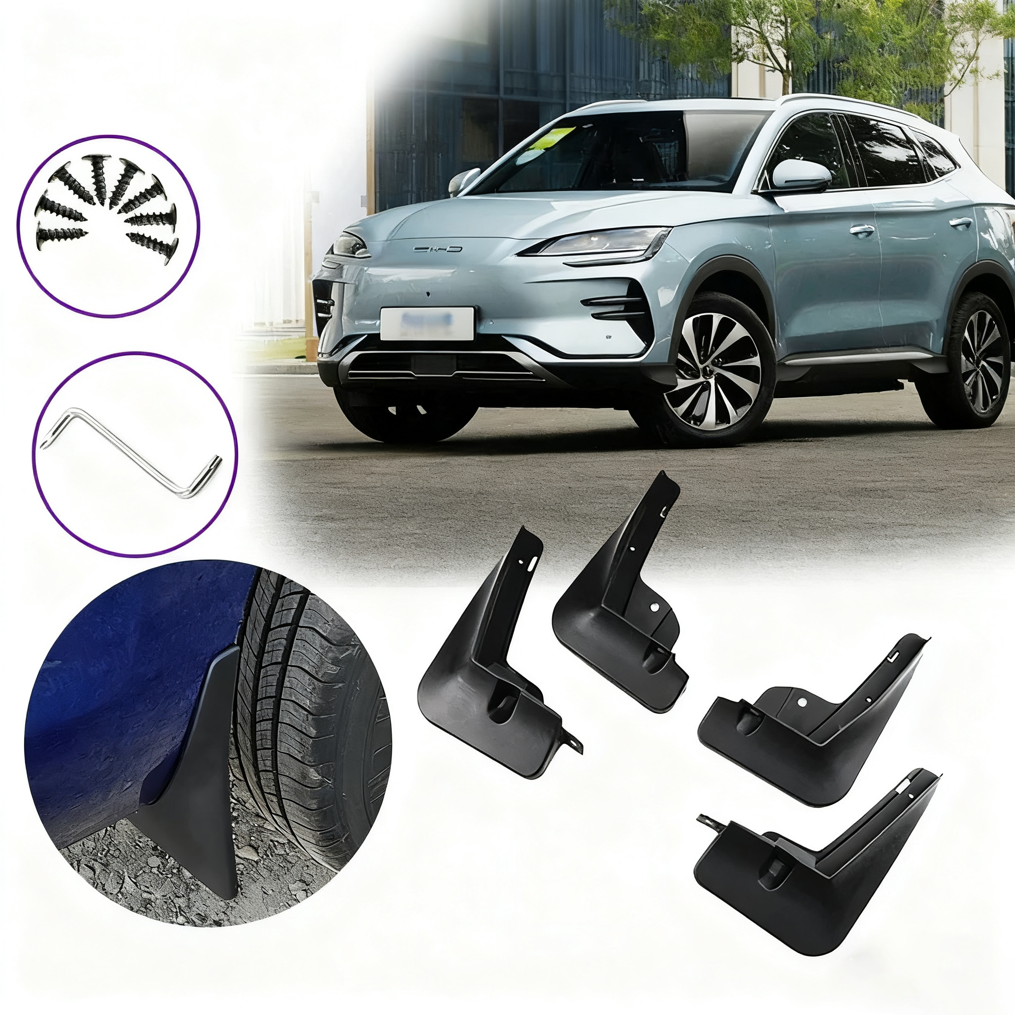 Guardabarros para BYD Song Plus Champion Edition Seal U EV DMI 2023-2024