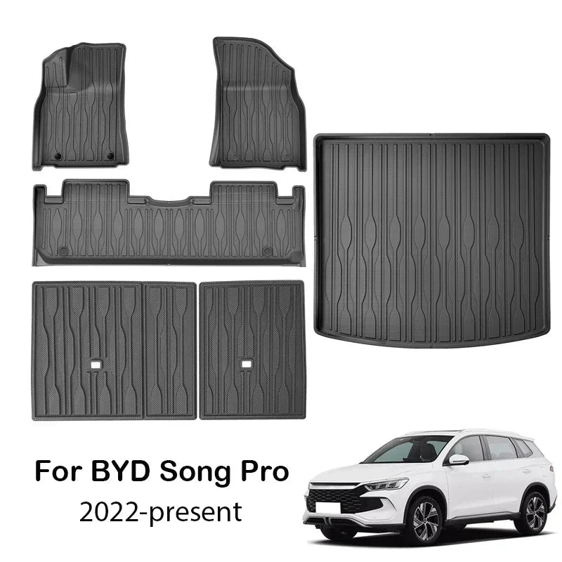 TPE Car Floor Mats For BYD Song Pro Dmi 2024 2025