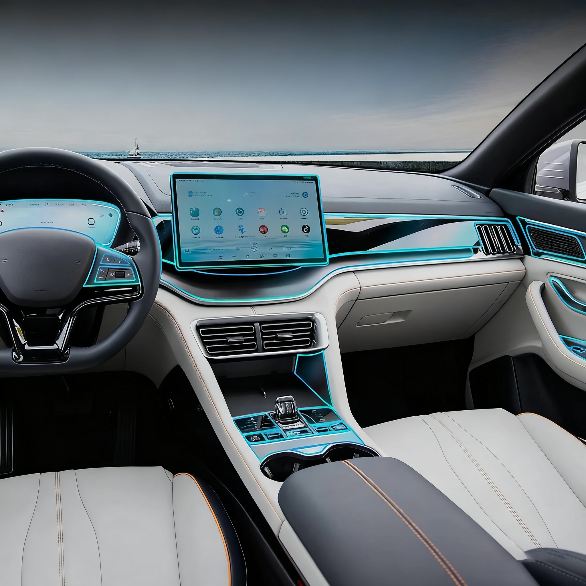 BYD  Center Console Transparent TPU Protective Film