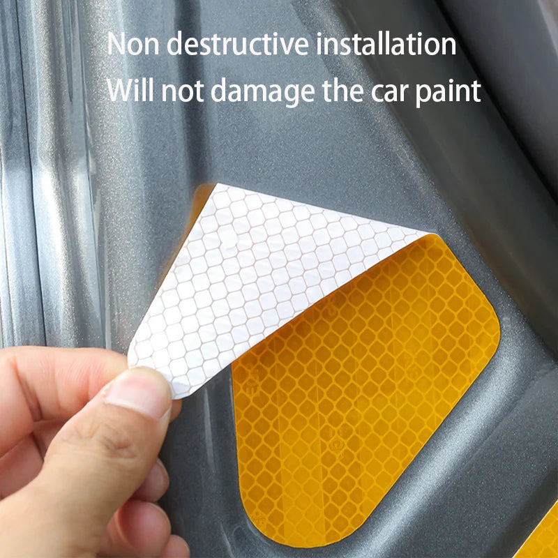 10 pegatinas reflectantes de advertencia para puerta de coche para BYD Dolphins 2024 2023 2022