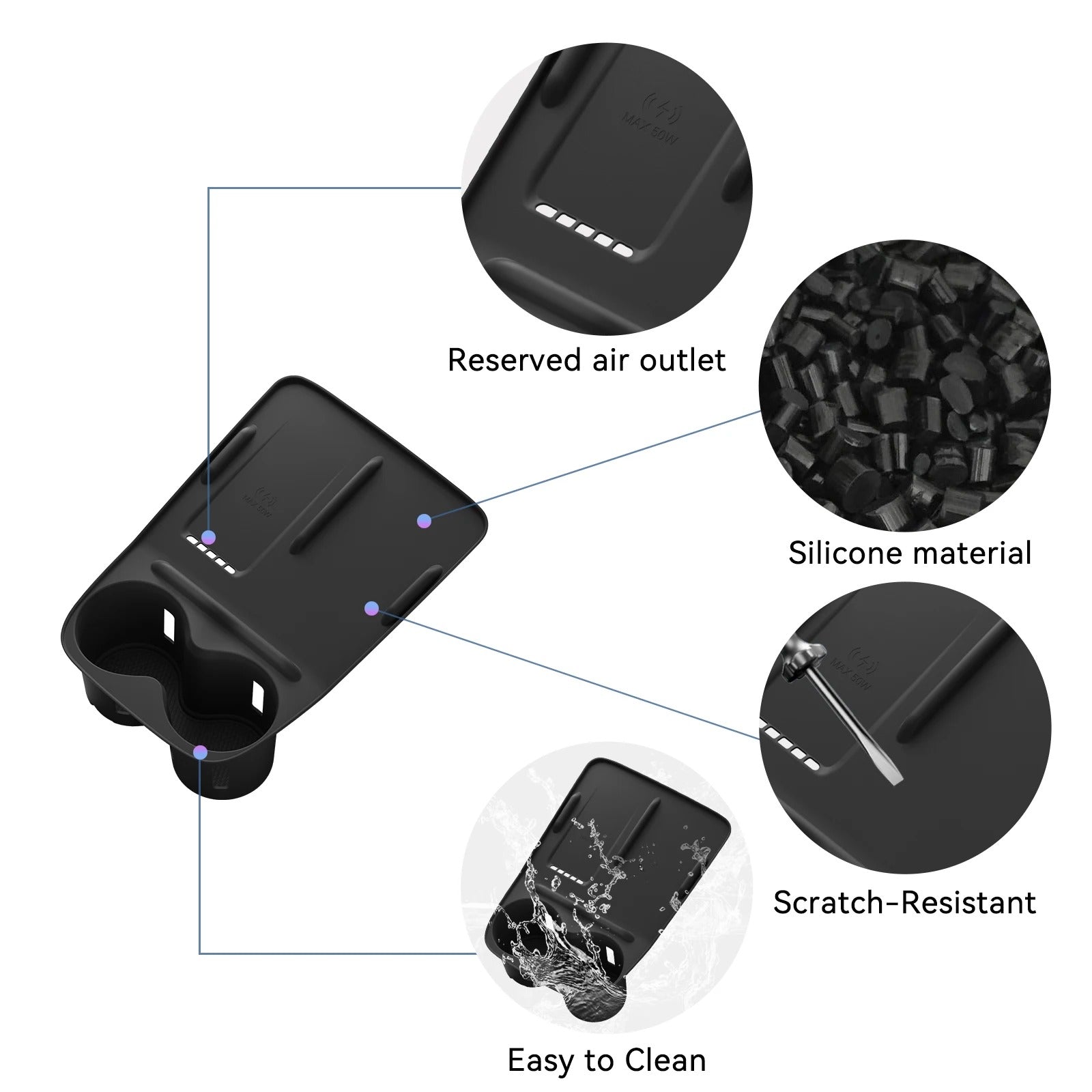 BYD SONG PRO/Sealion 05 EV 2025 Wireless Charging Mat Water Cup Holder