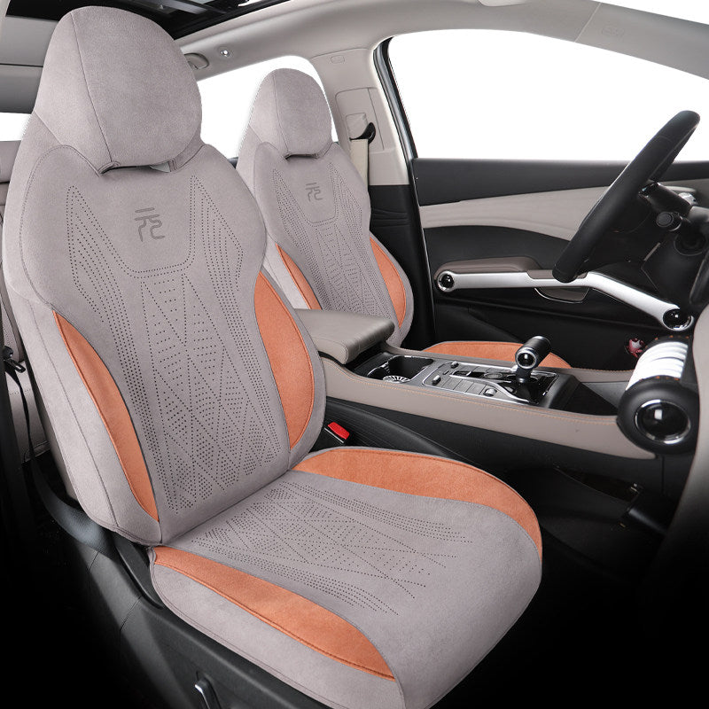 Atmungsaktive Wildleder Auto Sitz Abdeckung Auto Sitzkissen Komplette Sets für BYD Atto3