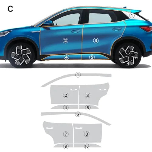 Película protectora de pintura para coche BYD Atto 3 precortada PPF, invisible, autorreparadora, TPU, impermeable, HD, antiarañazos 