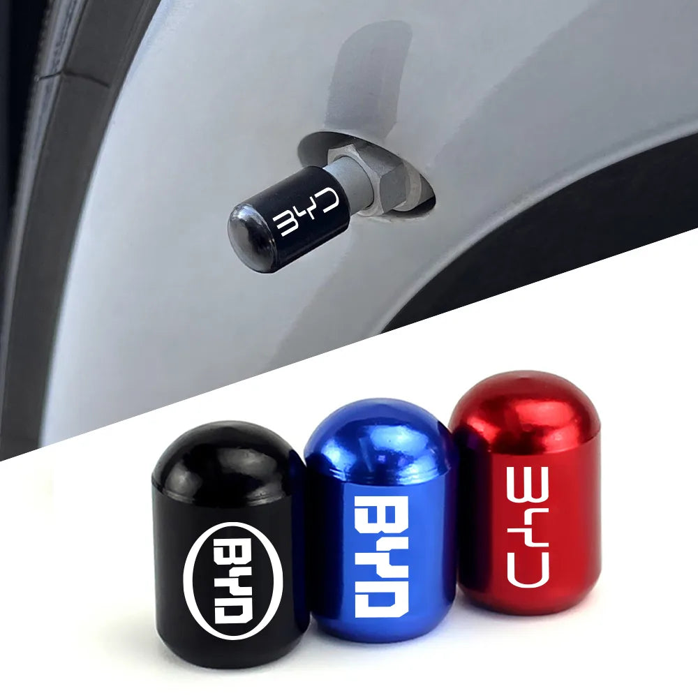 4 tapones de válvula para neumáticos de coche BYD Tang F3 E6 Atto 3 Yuan Plus Song