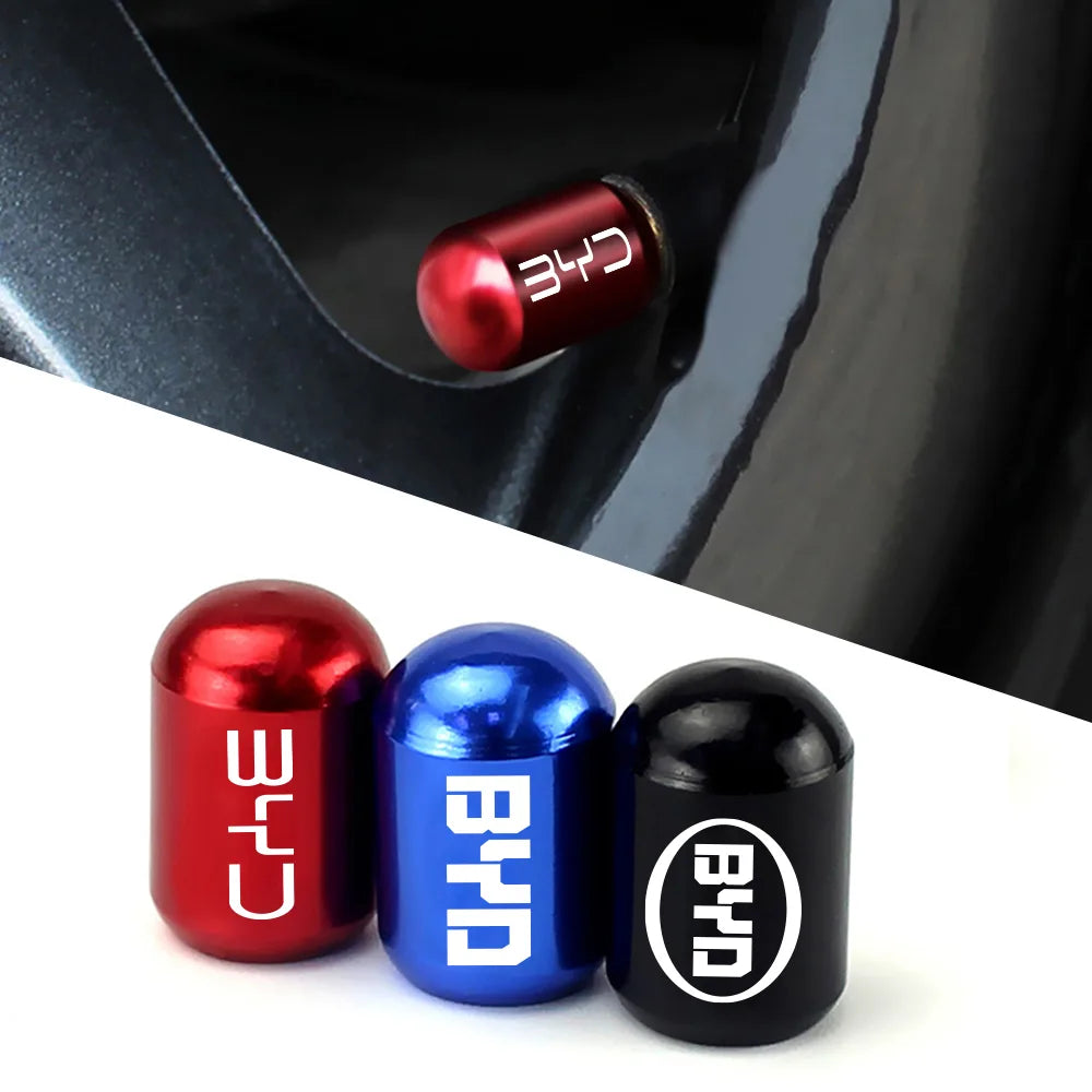 4 tapones de válvula para neumáticos de coche BYD Tang F3 E6 Atto 3 Yuan Plus Song