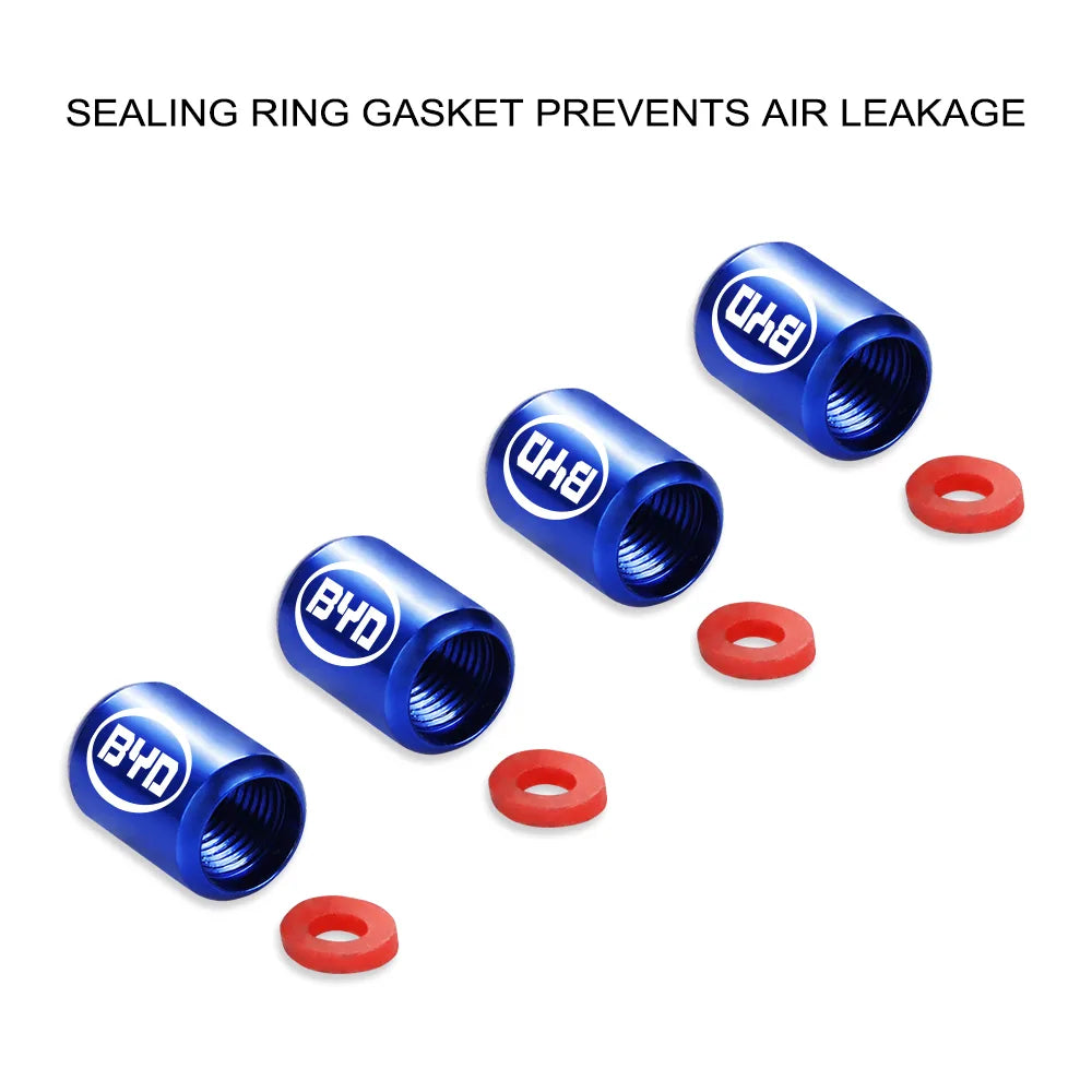 4 tapones de válvula para neumáticos de coche BYD Tang F3 E6 Atto 3 Yuan Plus Song