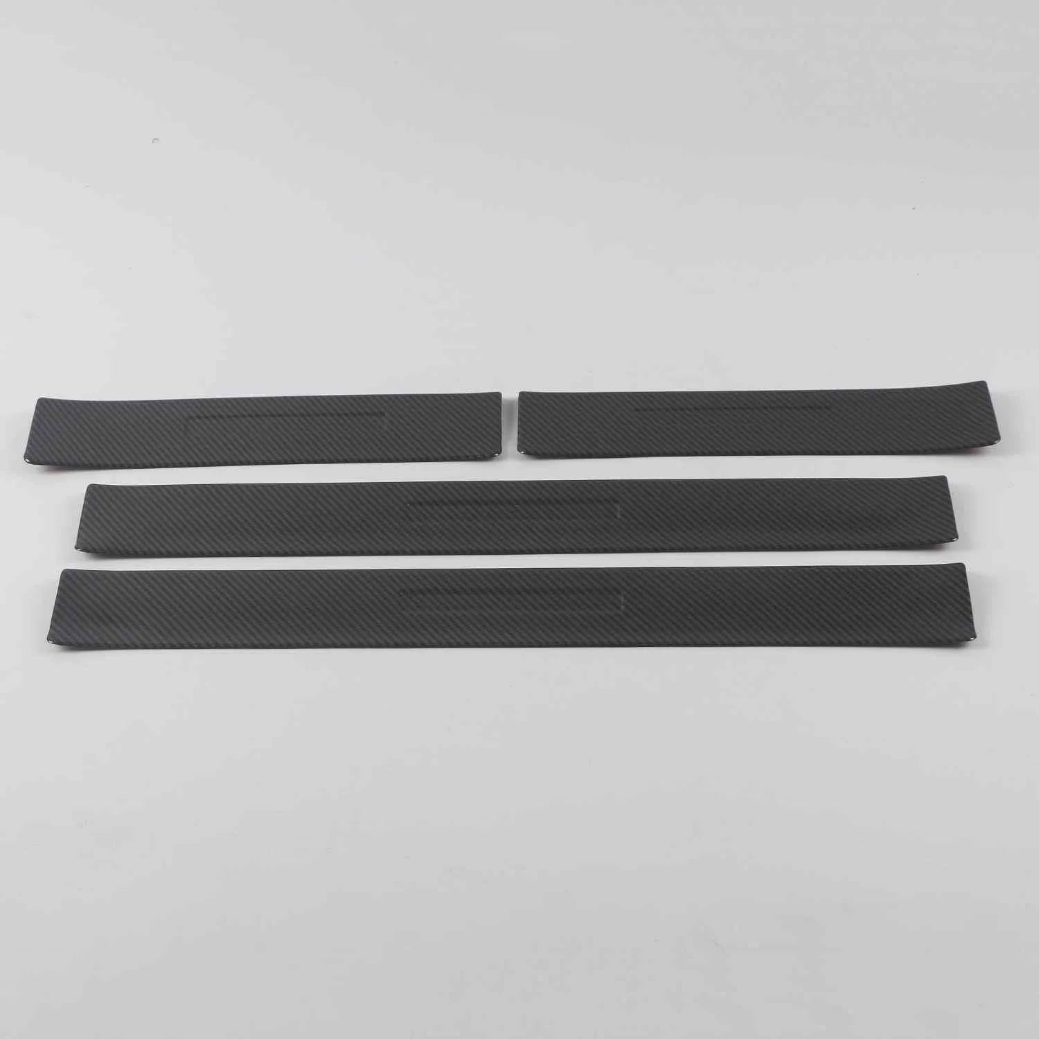 4 protectores de umbral de puerta de coche para BYD ATTO, 3 protectores de borde de puerta de coche con cinta de cuero de fibra. 