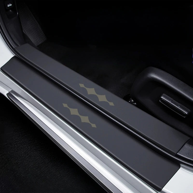 Car Door Sill Leather Stickers Rotection Plate For BYD Leopard 5(10 PCS)