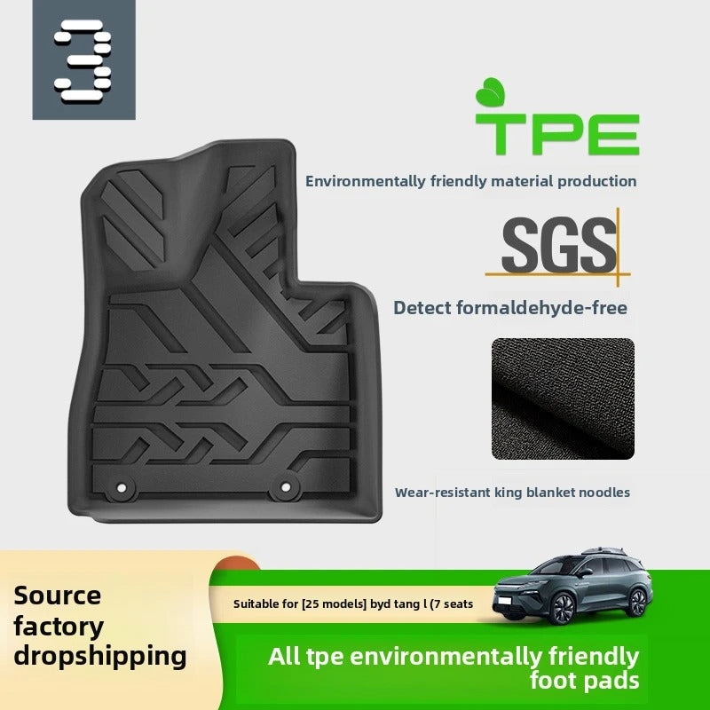 For BYD Tang L / Sealion 8 2025 2026 TPE Floor Mats & Cargo Liners All Weather