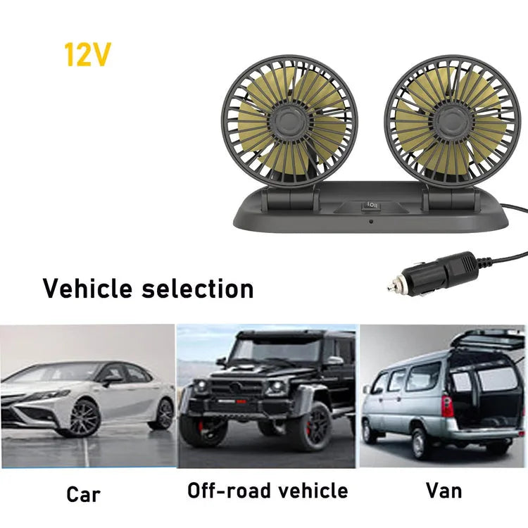 Ventilador para vehículo automóvil, camión, furgoneta, SUV, autocaravana, barco