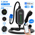 Portable EV Charger 7.2KW 32A 1Phase Wallbox