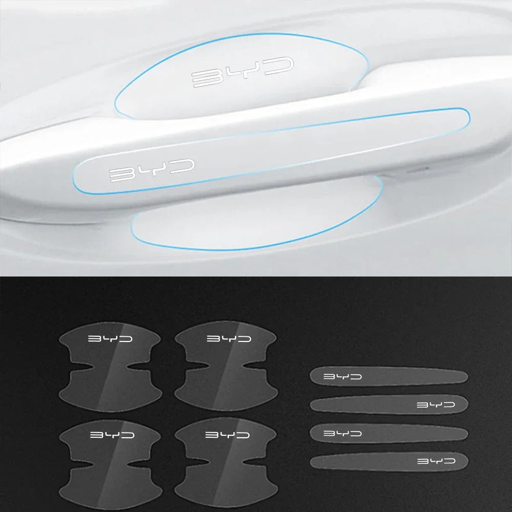 8pcs Car Door Handle Bowl Sticker For BYD