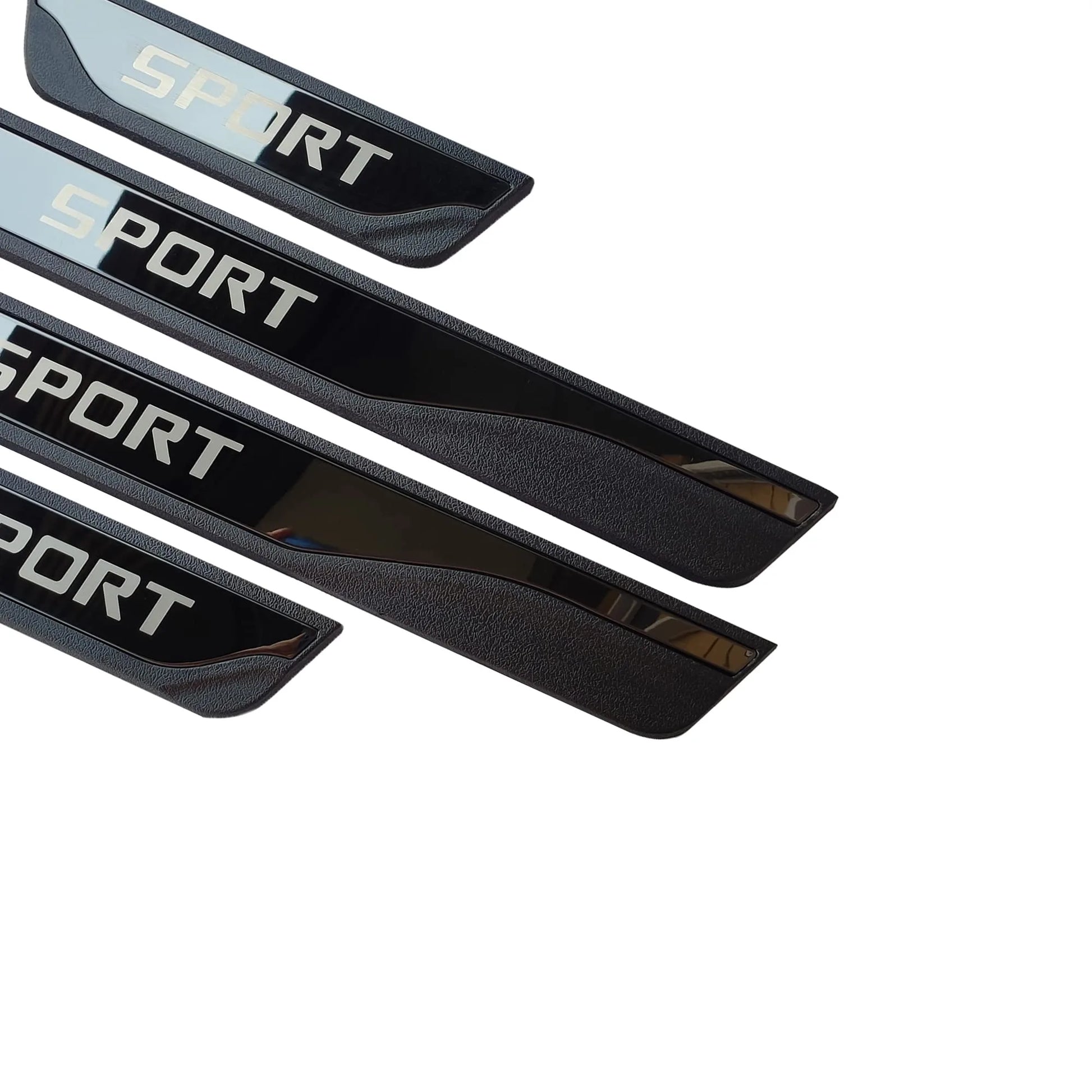 4 protectores de umbral de puerta de coche para BYD ATTO, 3 protectores de borde de puerta de coche con cinta de cuero de fibra. 