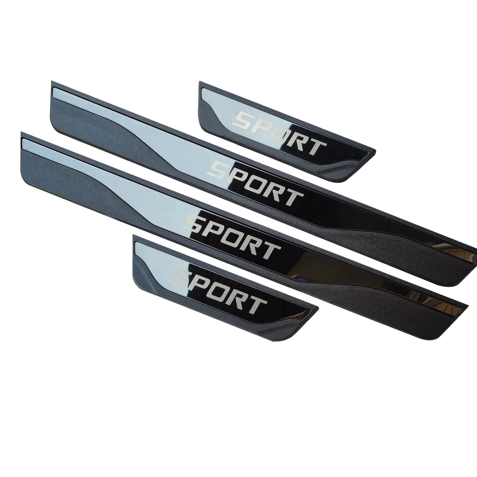 4 protectores de umbral de puerta de coche para BYD ATTO, 3 protectores de borde de puerta de coche con cinta de cuero de fibra. 