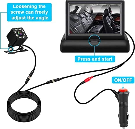 Baby Car Mirror, 4.3'' HD Night Vision Function Car Mirror Display