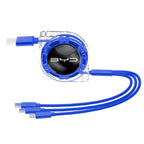 3 In 1 Fast Charger USB Data Cable For BYD