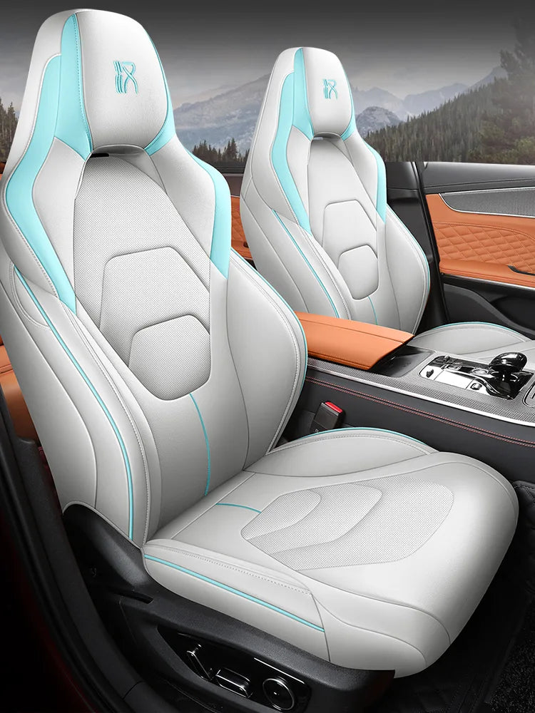 Funda de asiento de cuero sintético para BYD Han EV DM DM-i, para todos los modelos 