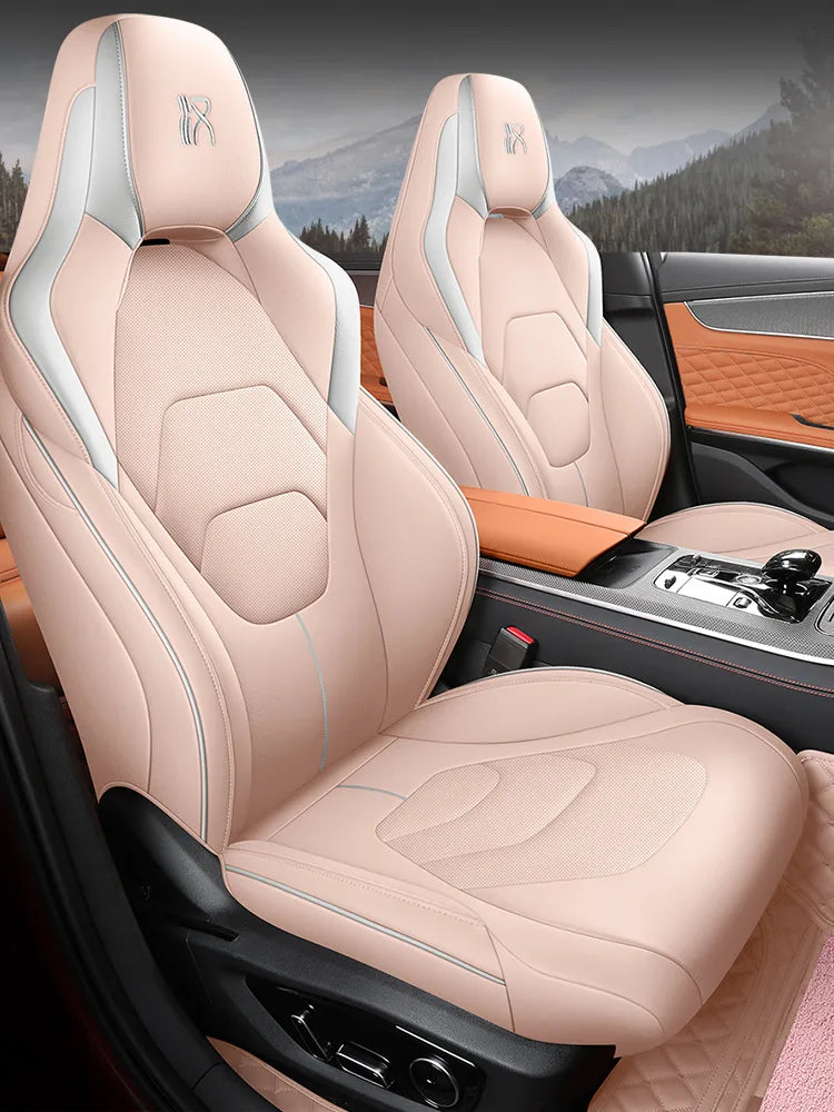 Funda de asiento de cuero sintético para BYD Han EV DM DM-i, para todos los modelos 