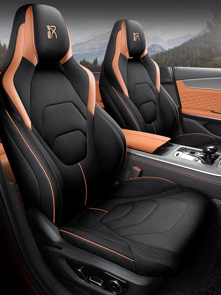 Funda de asiento de cuero sintético para BYD Han EV DM DM-i, para todos los modelos 