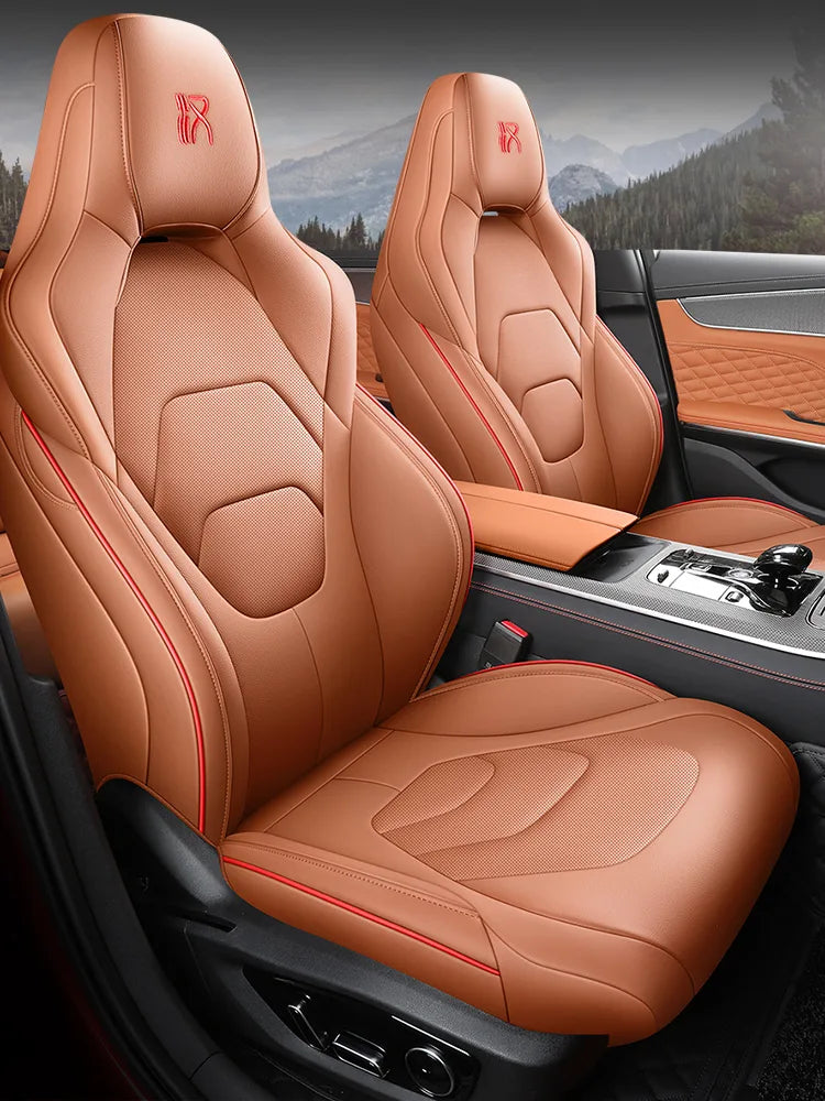 Funda de asiento de cuero sintético para BYD Han EV DM DM-i, para todos los modelos 