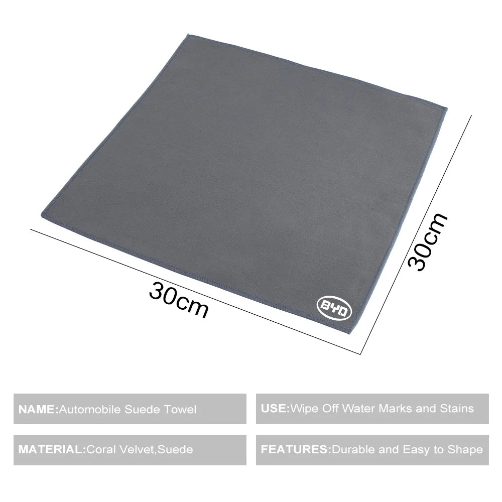Microfiber Cleaning Cloth Grey Car Washing cloth and Applicator for BYD All Model