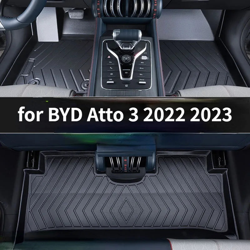 Alfombrillas BYD para Atto 3, antideslizantes, impermeables y resistentes a la intemperie, de TPE.