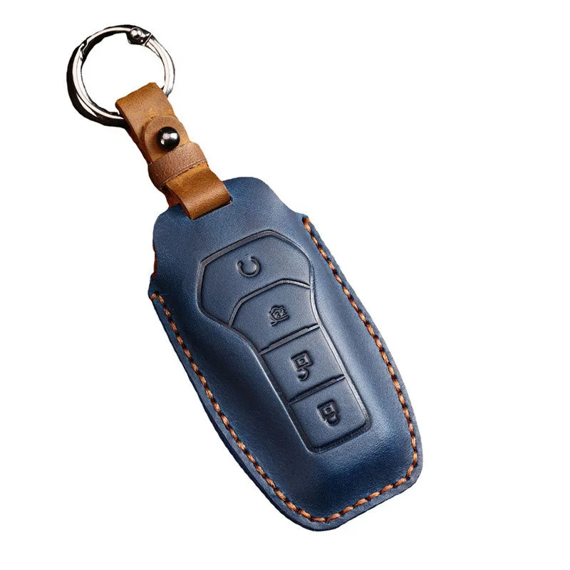 Luxury Leather Car Key Case Key Fob Shell For BYD Atto3, All Models