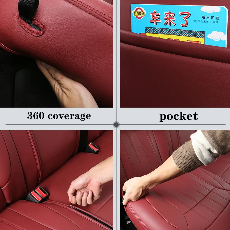 Funda de asiento de coche personalizada, completa, con juego completo delantero y trasero, compatible con BYD ATTO 3 