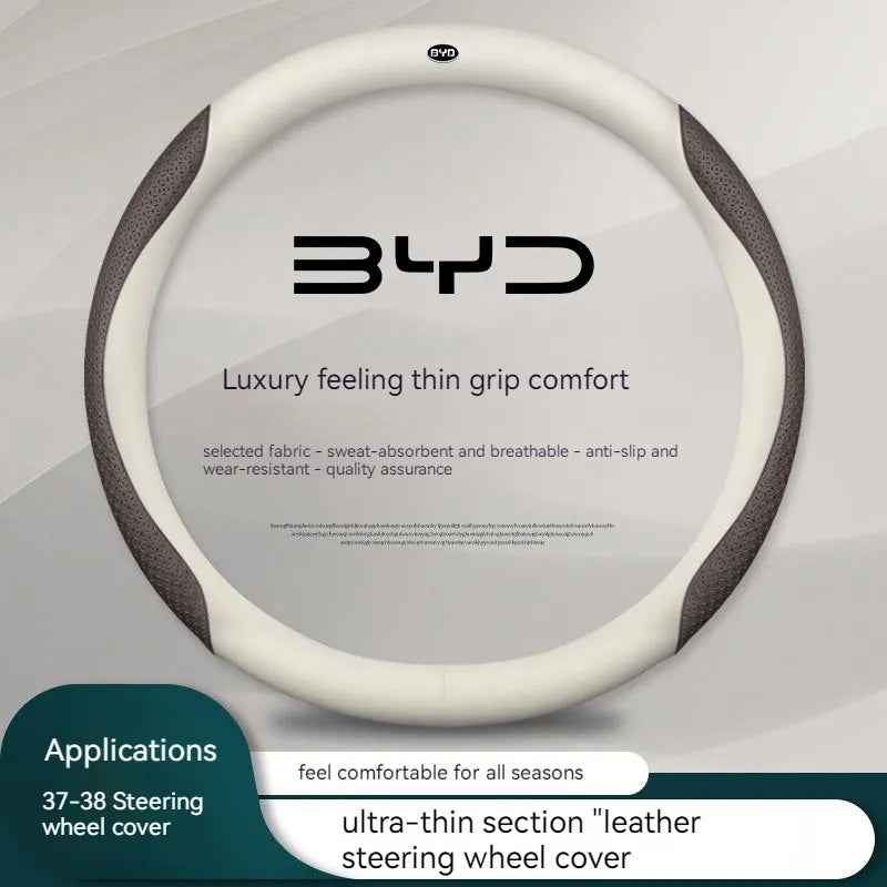 Car Steering Wheel Cover Carbon Texture Auto Parts For BYD Atto 3 All Model