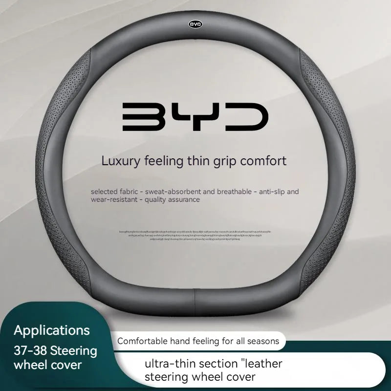 Car Steering Wheel Cover Carbon Texture Auto Parts For BYD Atto 3 All Model