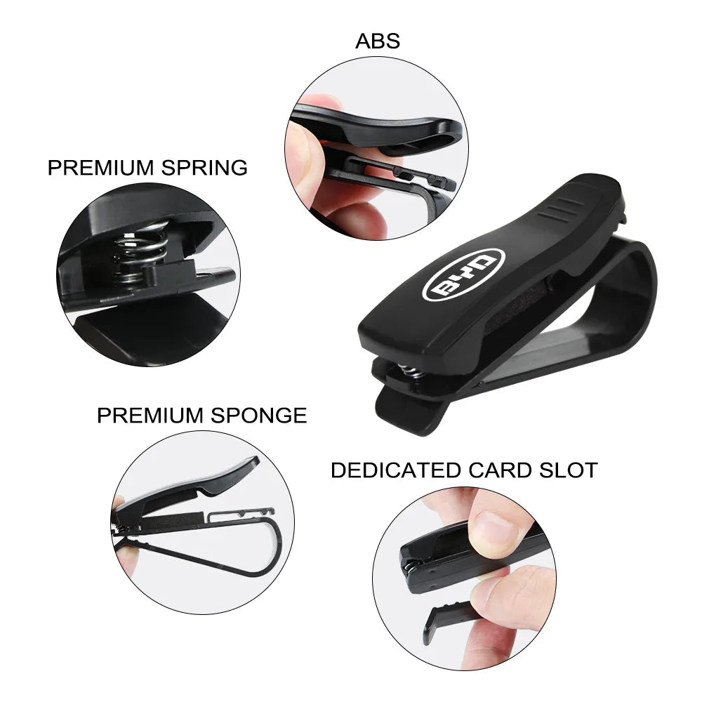 Car Sunglass Clip Holder Organizer For BYD All Model