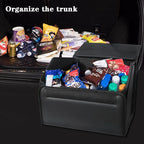 Caja de almacenamiento plegable para maletero de coche, bolsa organizadora de cuero para viaje para BYD Atto 3 