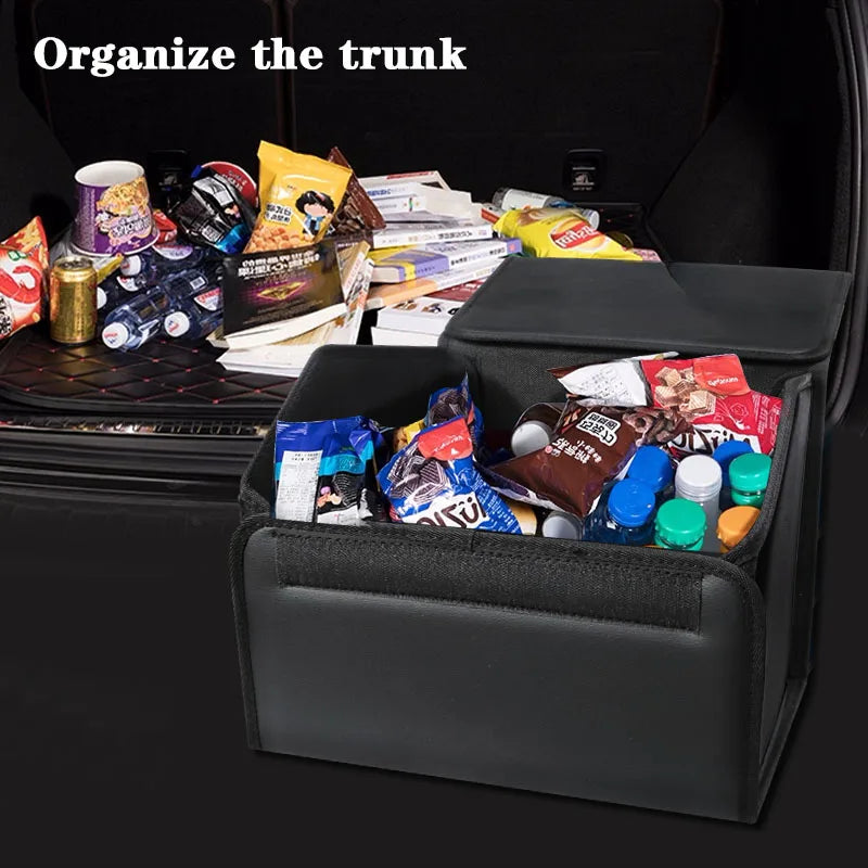 Caja de almacenamiento plegable para maletero de coche, bolsa organizadora de cuero para viaje para BYD Atto 3 