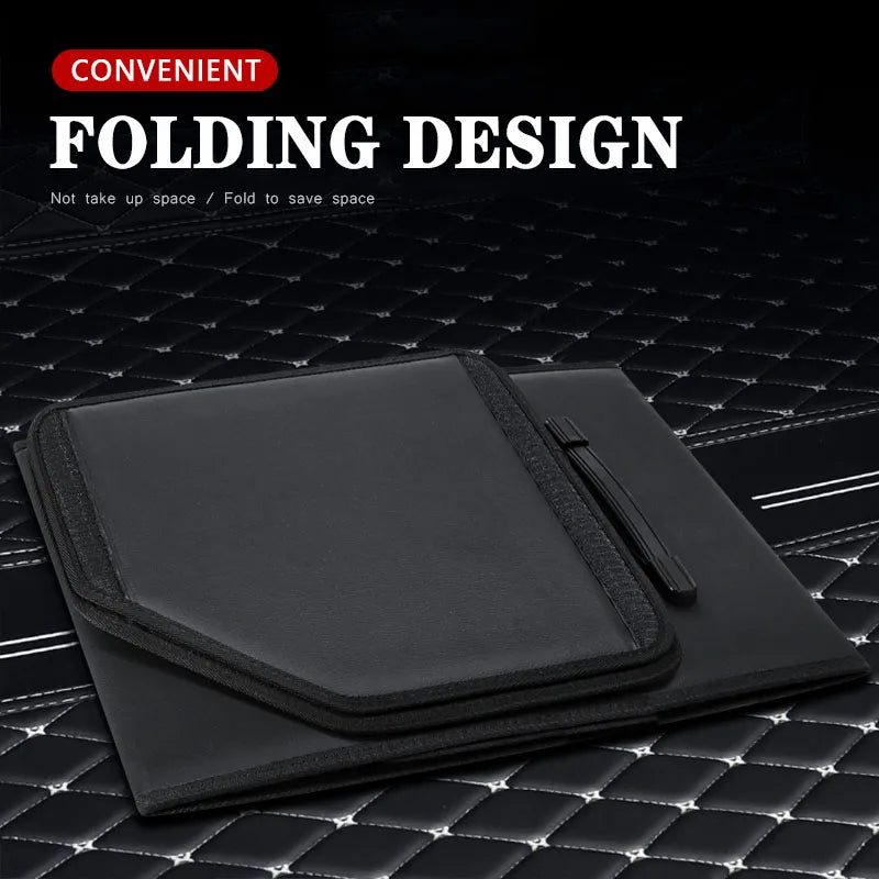 Caja de almacenamiento plegable para maletero de coche, bolsa organizadora de cuero para viaje para BYD Atto 3 