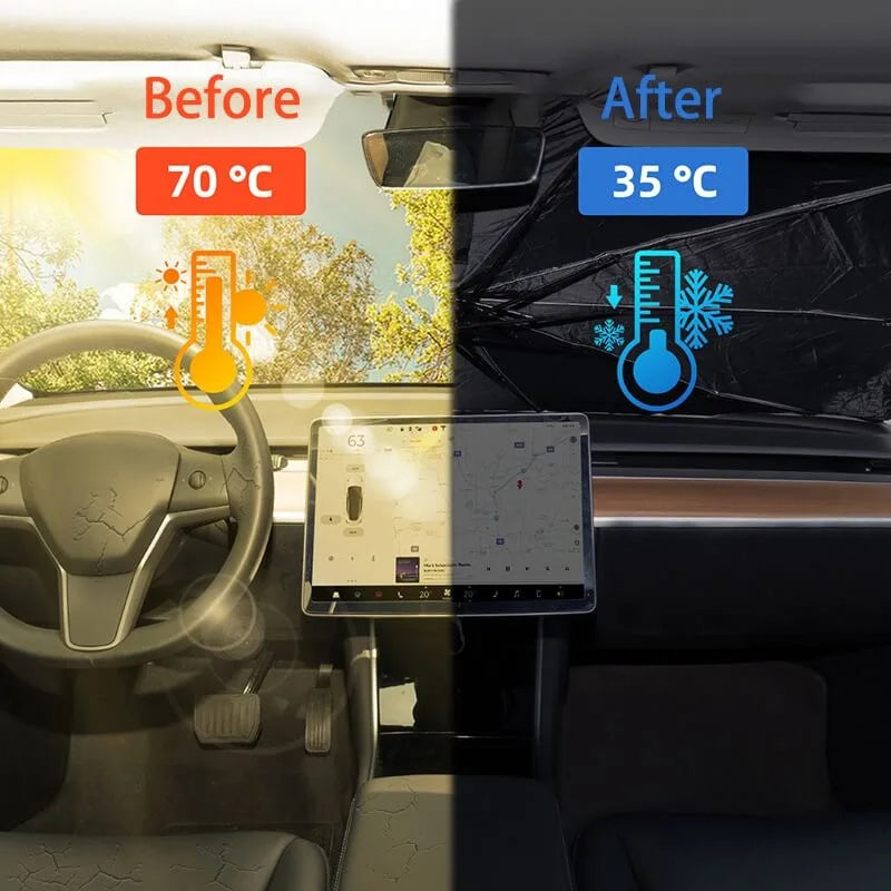 Car Windshield Sunshade Umbrella Foldable Car Sun Visor for BYD Car All Model