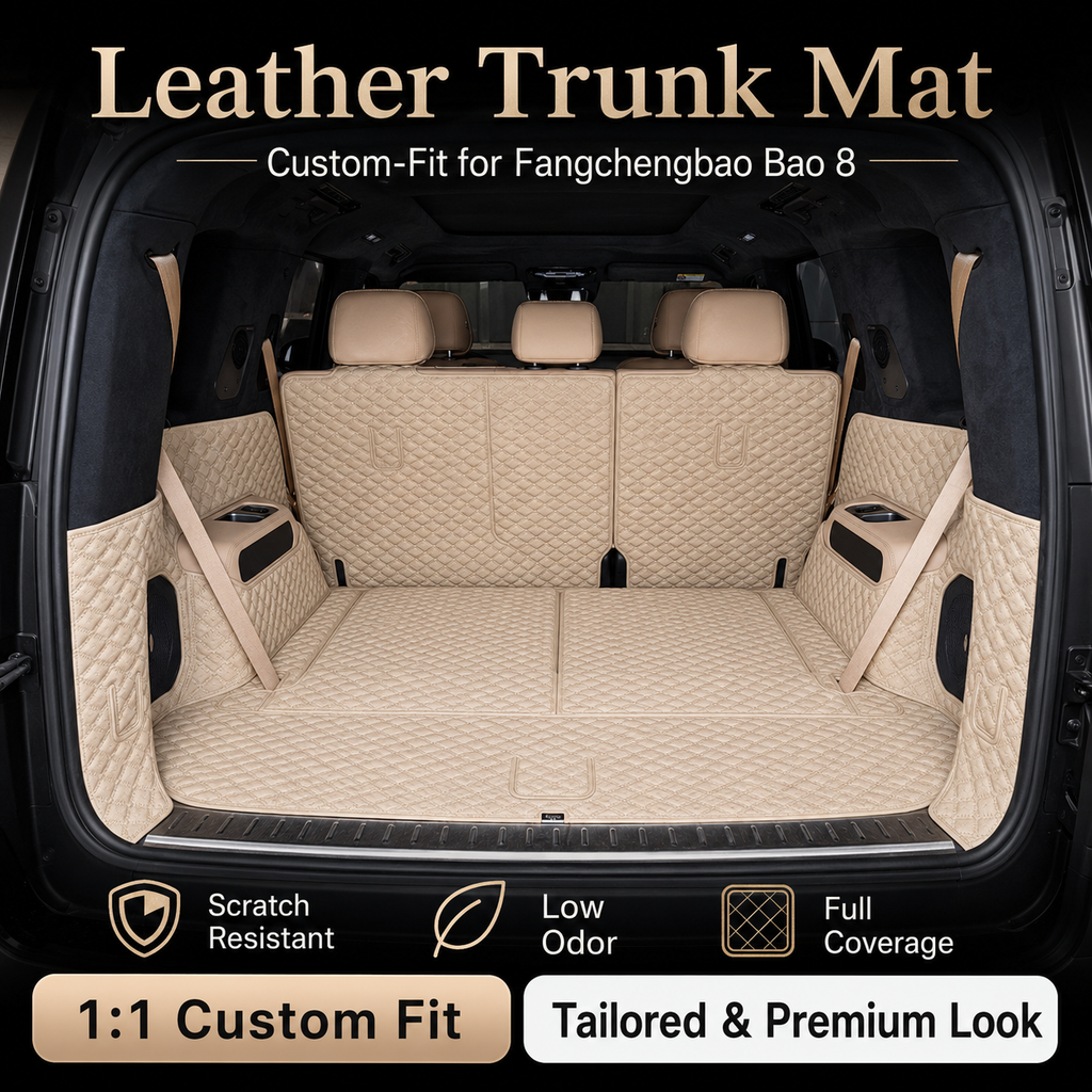 Custom-Fit Leather Trunk Mat for Fangchengbao Bao 8 (2025–2026)