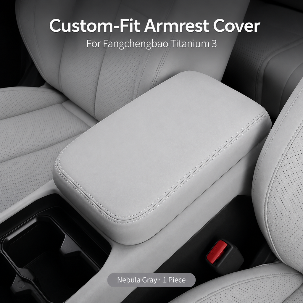 Nappa Leather Center Console Armrest Cover for Fangchengbao Titanium 3