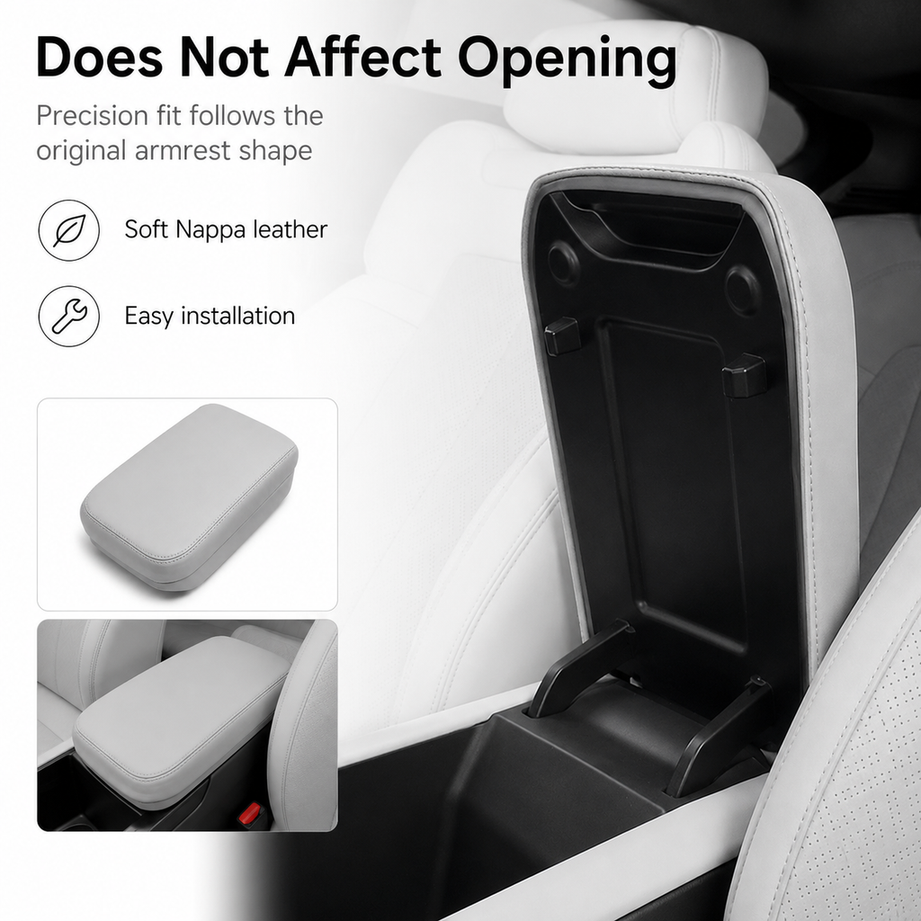 Nappa Leather Center Console Armrest Cover for Fangchengbao Titanium 3