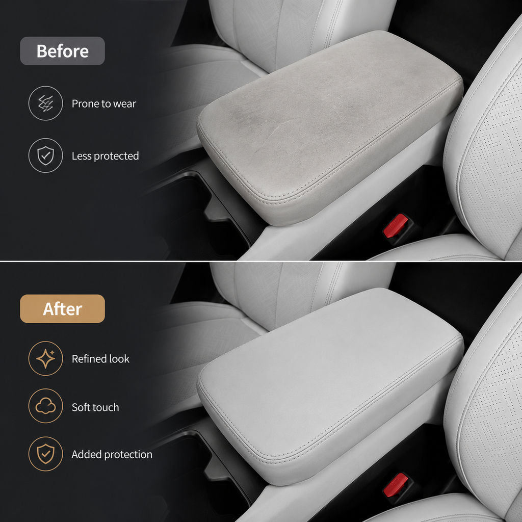 Nappa Leather Center Console Armrest Cover for Fangchengbao Titanium 3