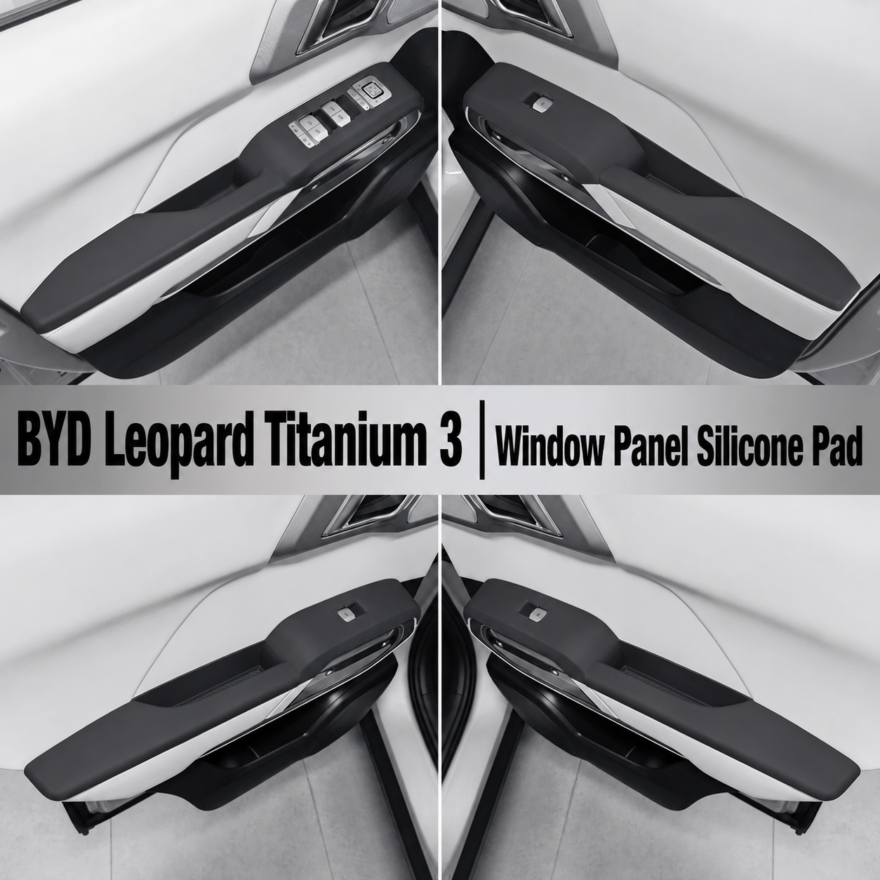 Silicone Interior Protection Mats for Fangchengbao Titanium 3 – Door Panels, Center Console & Cup Holder