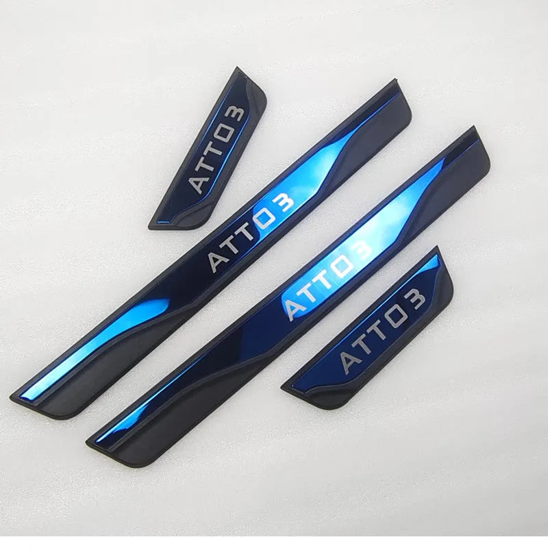 4 Pcs Auto Tür Sill Schutz Für BYD ATTO 3 Faser Leder Band Auto Tür Rand Guards 